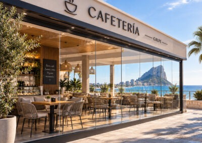 grandes ventanales para restaurantes